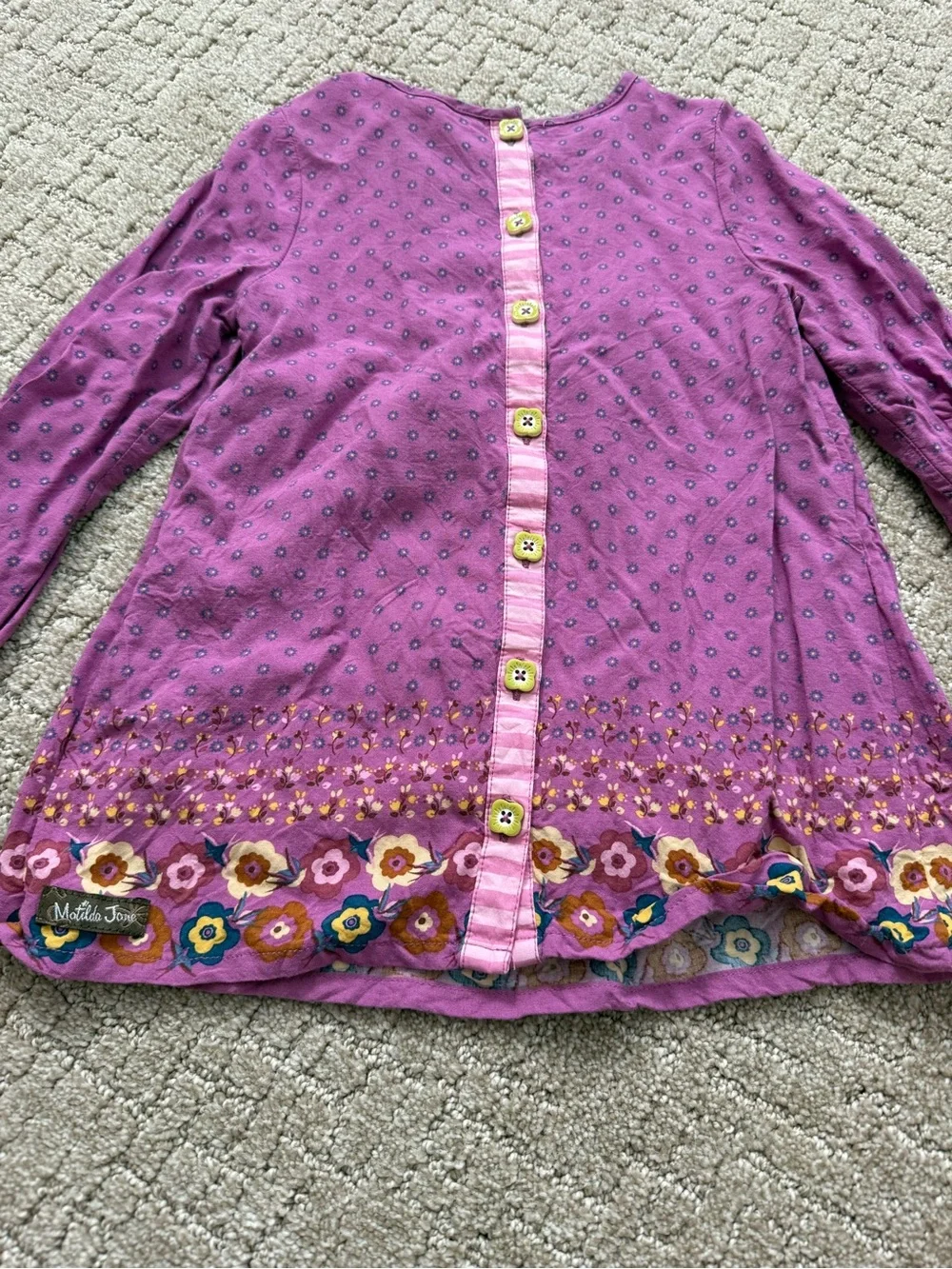 Matilda Jane Purple Long-Sleeve Floral Embroidered Tunic